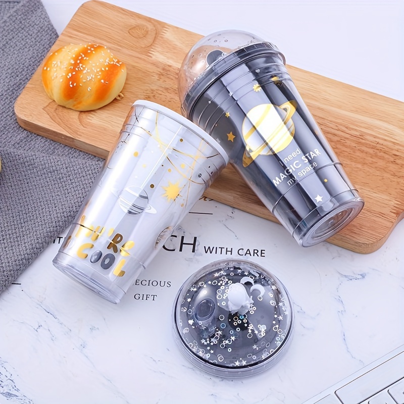 Cute Tumbler With Dome Lid And Straw Double Walled Plastic - Temu