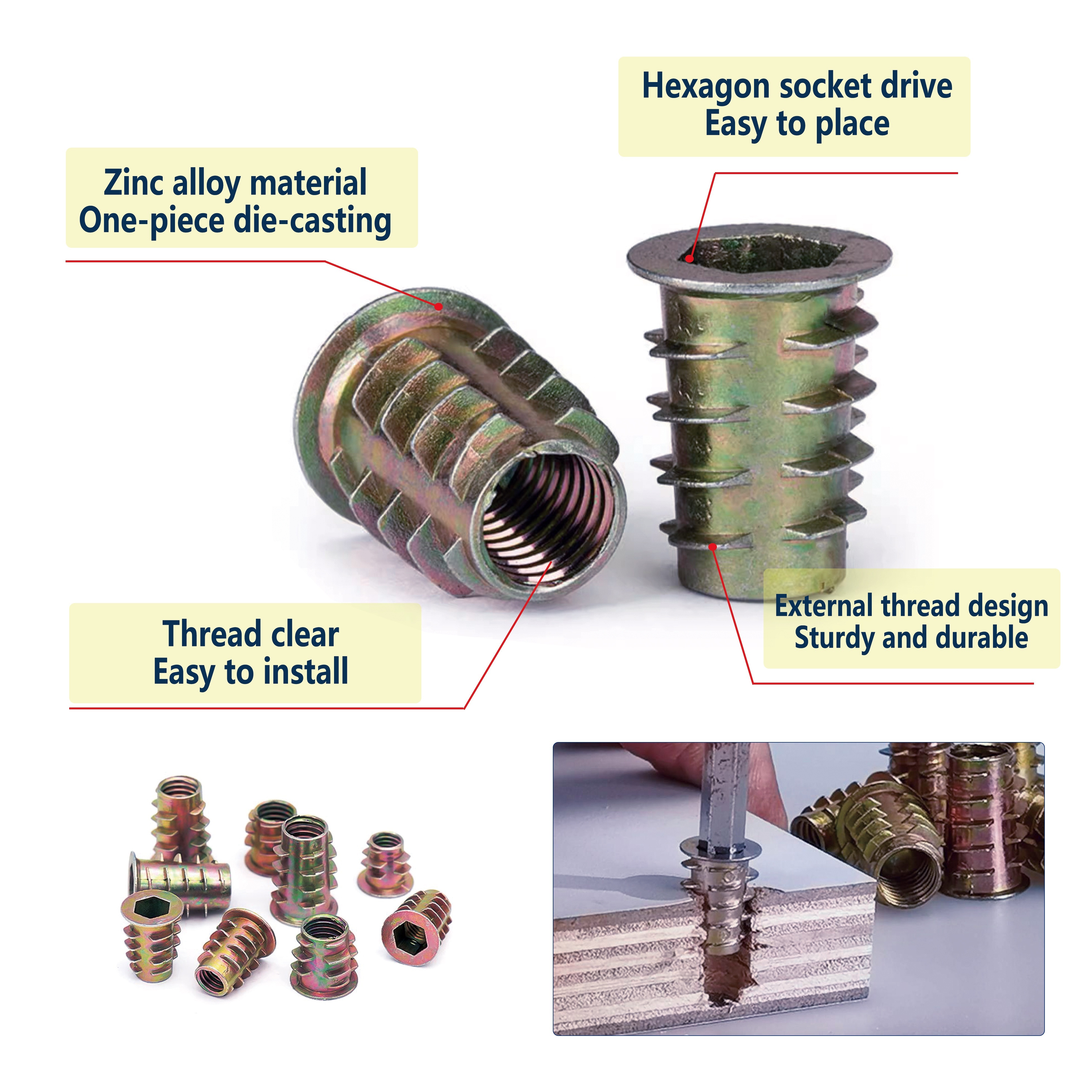 thumbnail image 2 of M6 X 50mm Hex (Allen) CSK SS 304 Screw (Dia. 6mm, Length 50mm 2 of 10