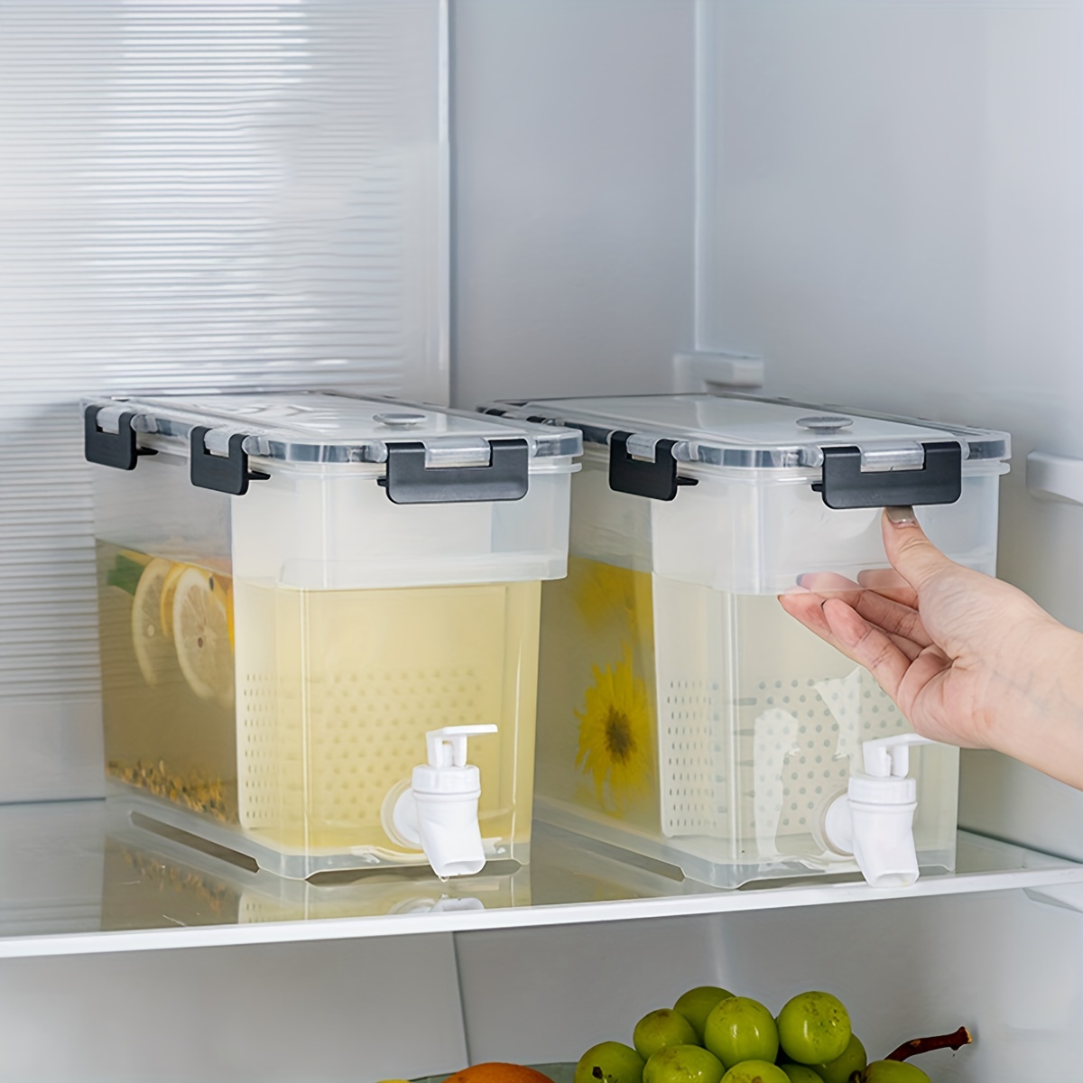 Beverage Dispenser 5L Container Juice Bucket for Home Fridge Lemonade Clear  