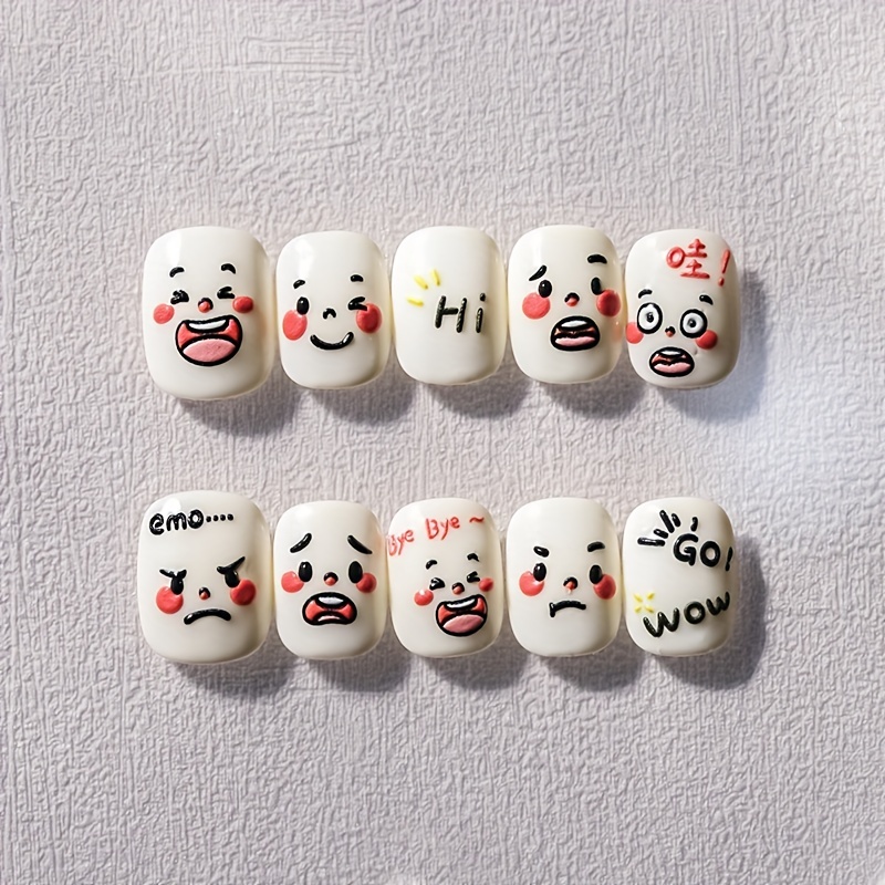 5D Engraved Nail Sticker Manicure Expression Embossed