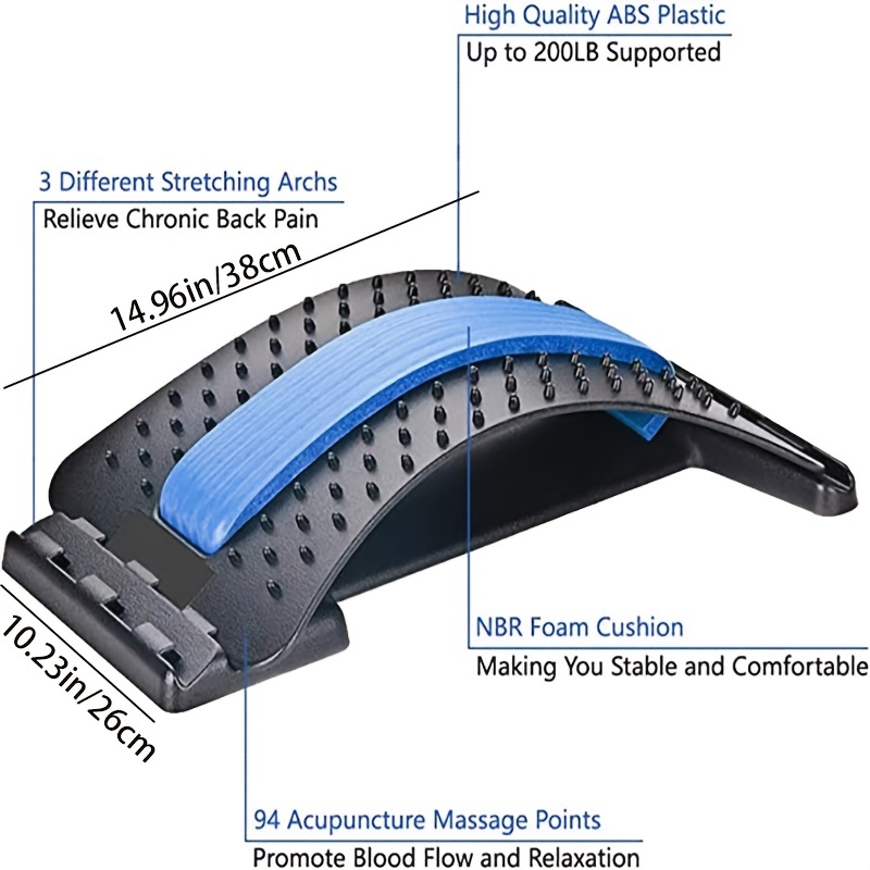 Back Stretcher, Lumbar Back Pain Relief Device, Spine Deck/ Multi