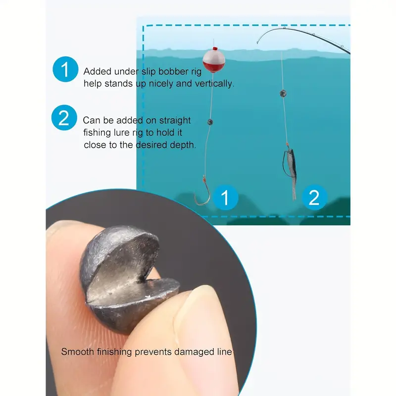Fishing Weights Sinkers Lead Split Shot Weights Removable - Temu