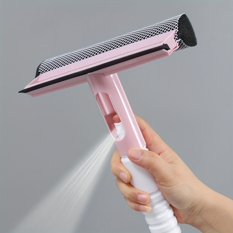 Bathroom Cleaning Brush with Wiper 3 in 1 Tiles Cleaning Brush with Long  Handle