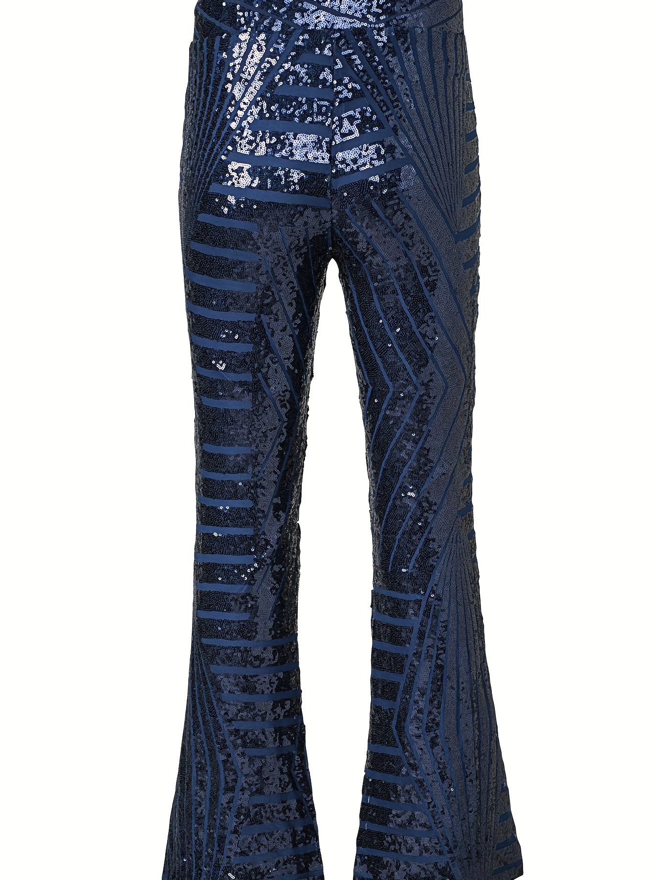 Glitter Sequin Flare Leggings Casual High Waist Fashion - Temu Germany