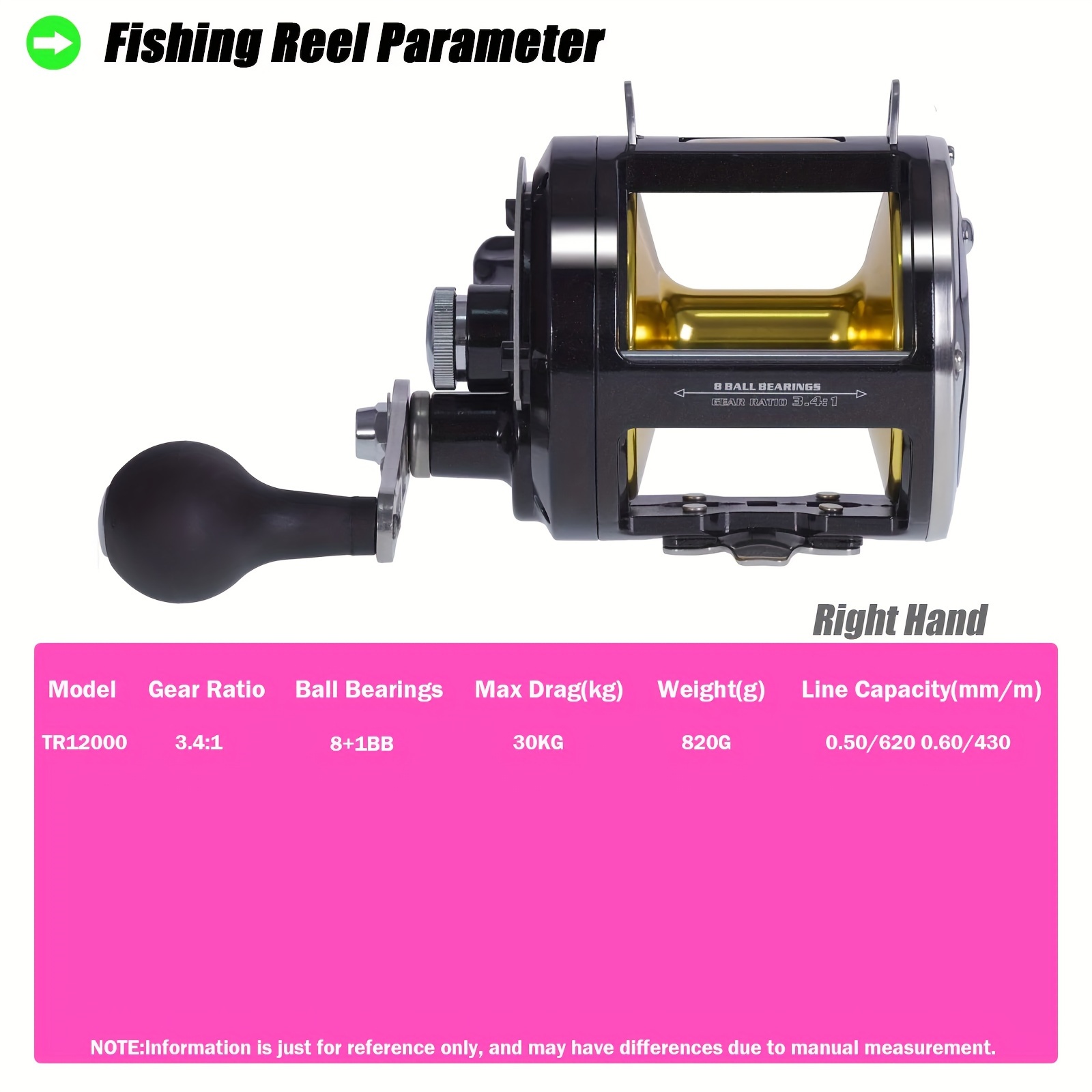 Trolling Reel Saltwater Right Hand BalanZze Trolling Reels 2 Speed Gear  Ratio 2.5:1/1.3:1 A6061-T6 Aircraft Grade Aluminum High Speed Round Reels