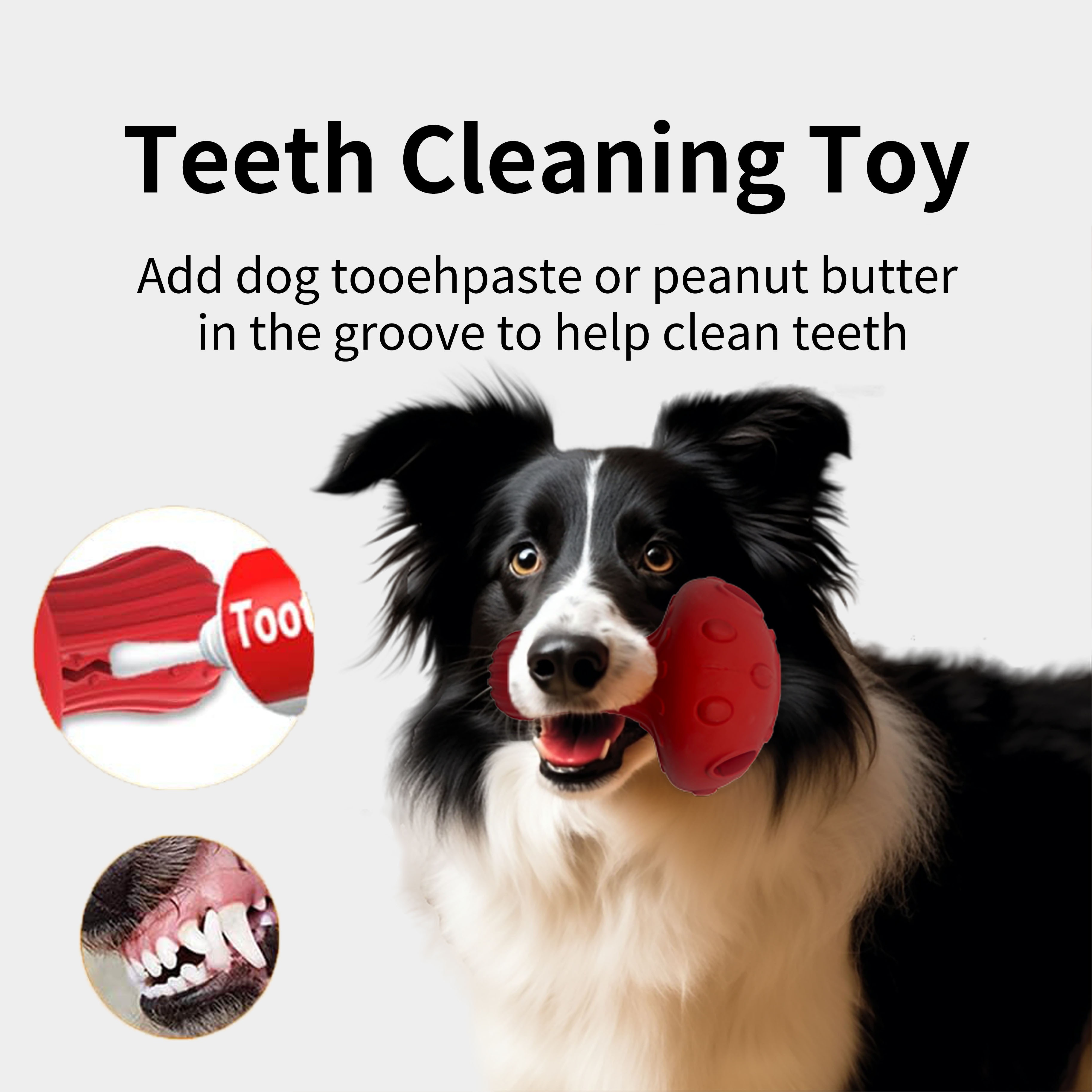 Dog Puzzle Toys Rubber Dog Chew Toys Treat Food Dispensing Toys for Teeth  Cleaning IQ Treat Ball Toy Interactive Enrichment Toys