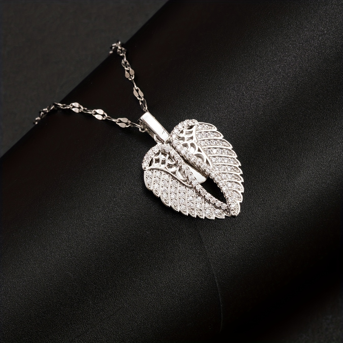 3d Strawberry Shaped Stainless Steel Pendant Necklace With Rhinestone  Decoration