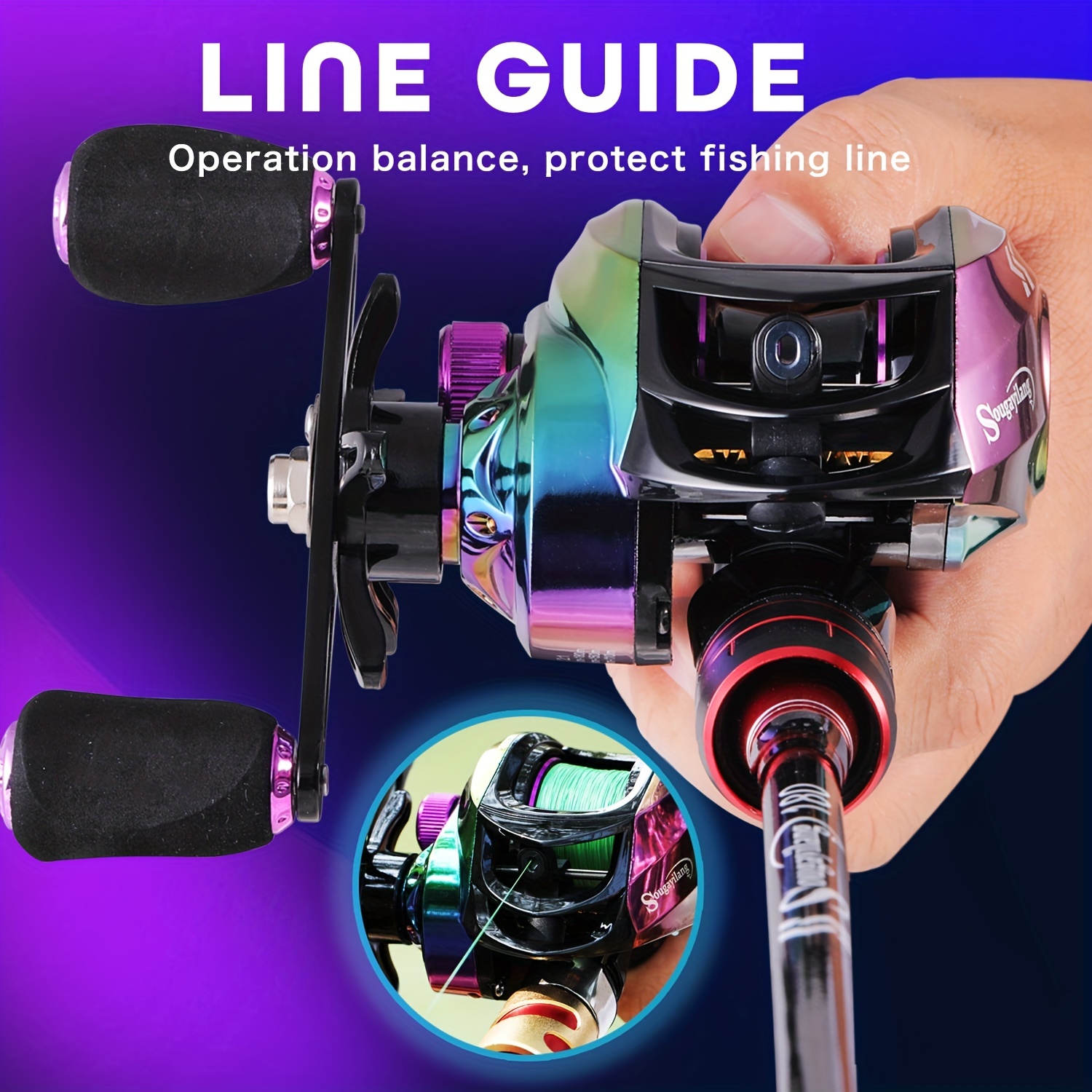 オシア ジガー ベイトリール マルチカラーライン付き ベイトリール