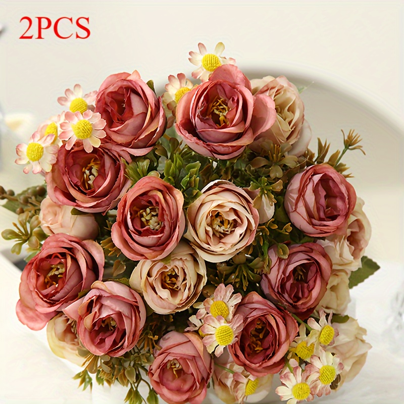 1 Bouquet Artificial Rose Flower Real Touch Hydrangea - Temu