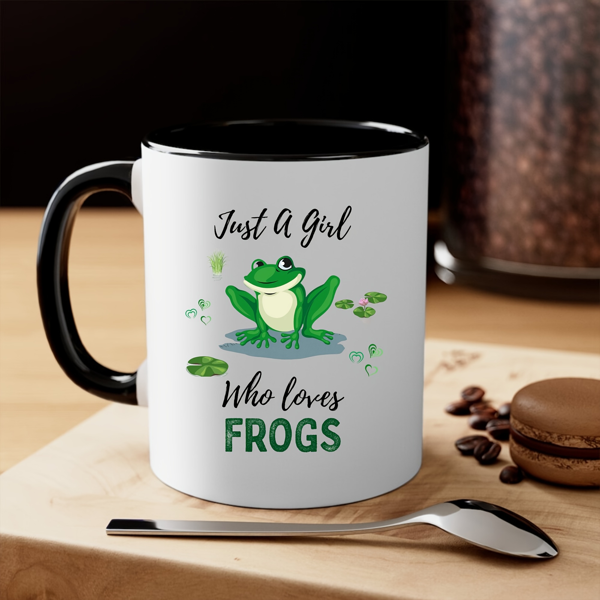 1pc, Crazy Frog Lady Mug, Frog Mug For Frog Lovers, 11oz / 15oz Ceramic  Coffee Mug, Cute Frog Cup, Christmas Gift For Him Or Her