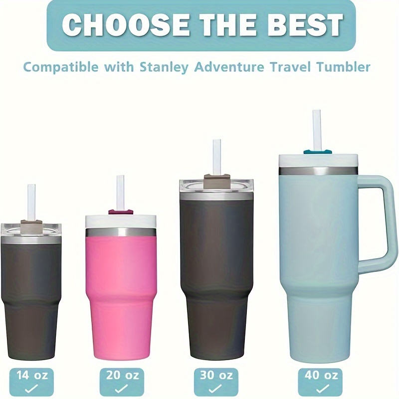 ALINK 13 IN Glitter Straws and 12 Colorful Plastic Straws for  Stanley Tumblers : Health & Household