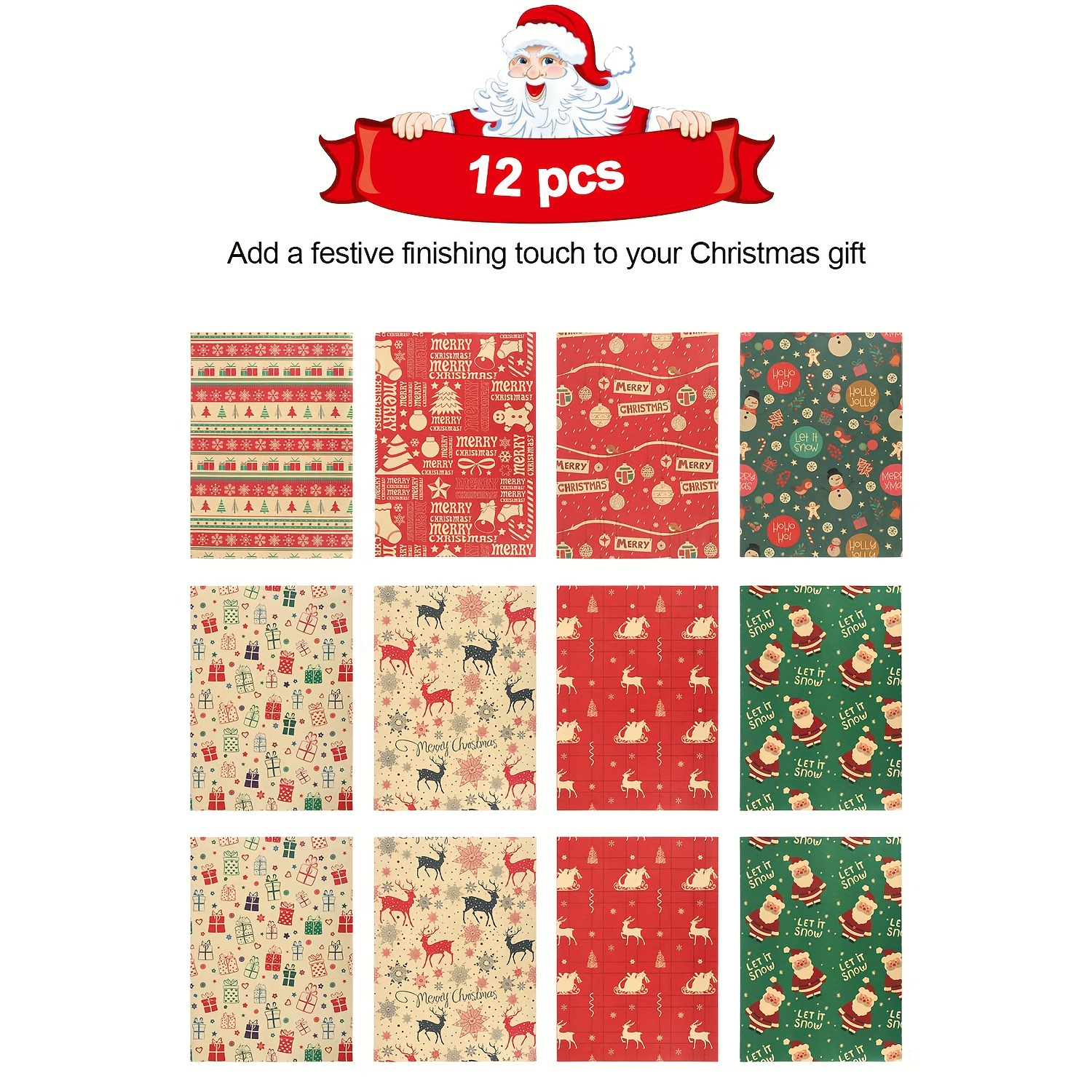 Christmas Floral - Holiday Gift Tags - Set of 8