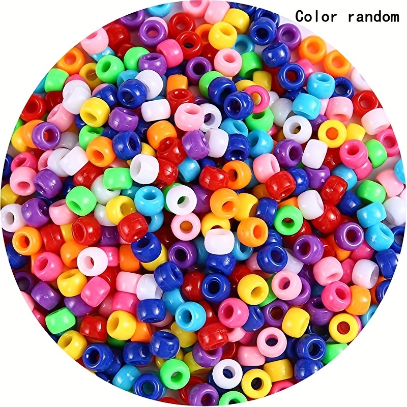  1000 Pieces Heart Pony Beads Large Hole Beads for