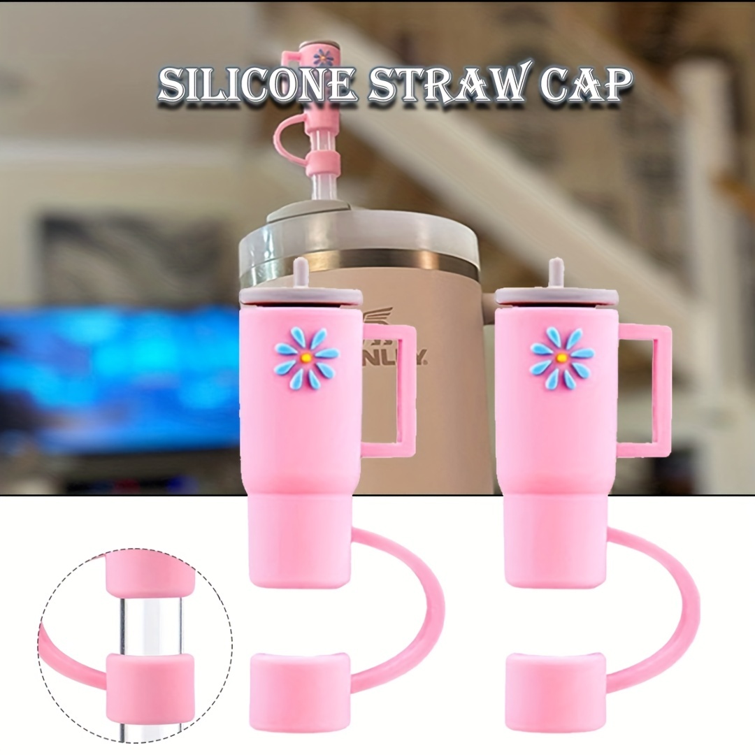 5PCS Straw Cover Cap for Stanley Cup, Silicone Straw Topper fit Stanley  30&40 Oz Tumbler with Handle, 10mm Drinking Straw Tip Covers for Stanley  Cups