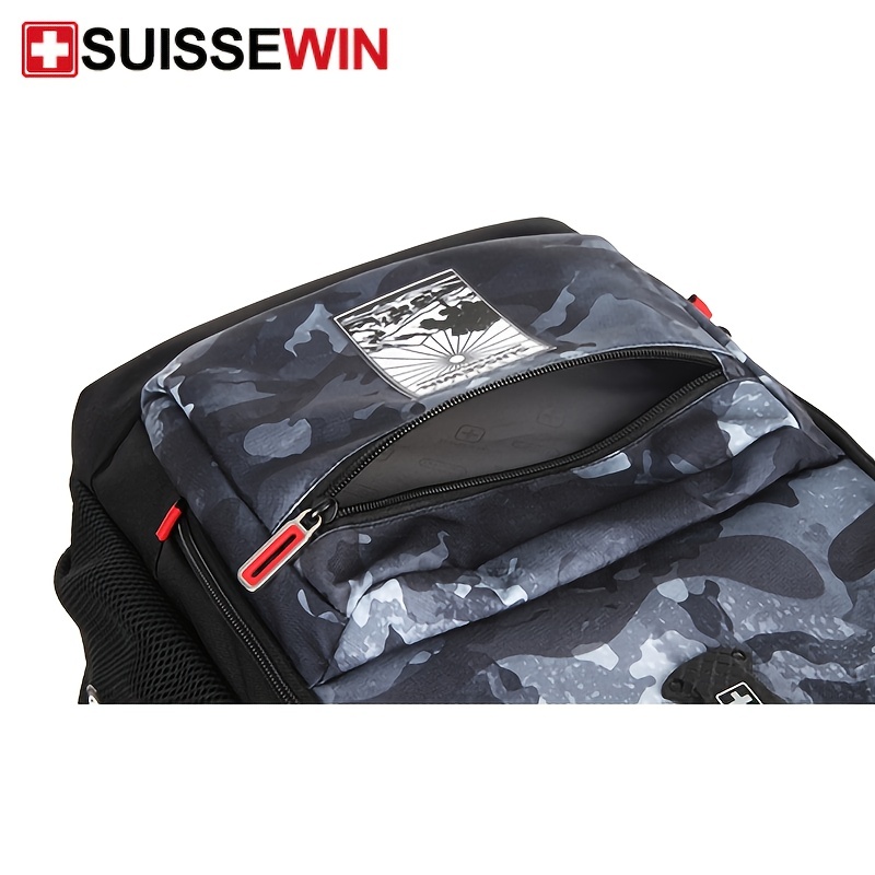 Stay Dry and Organized with the SUISSEWIN Waterproof Oxford Backpack