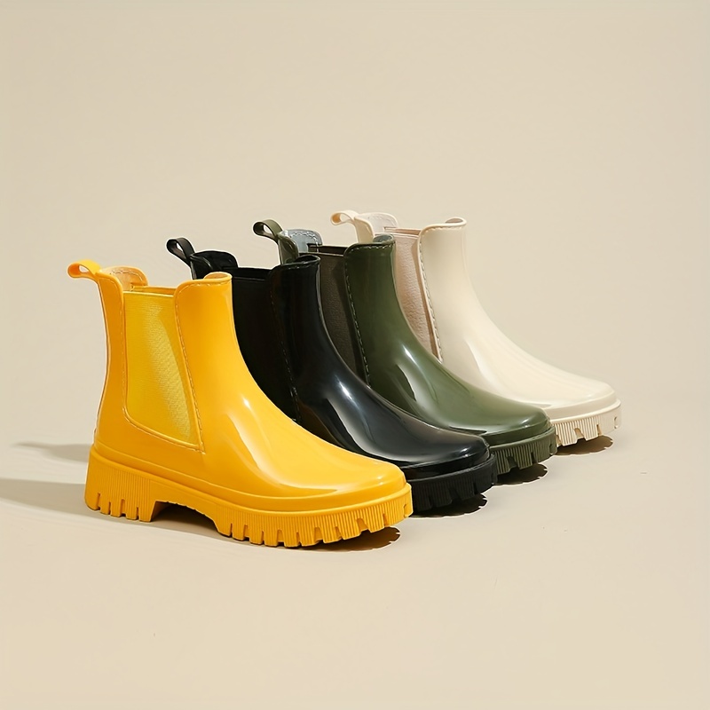 Stivali da pioggia donna scarpe da acqua a tubo corto per adulti