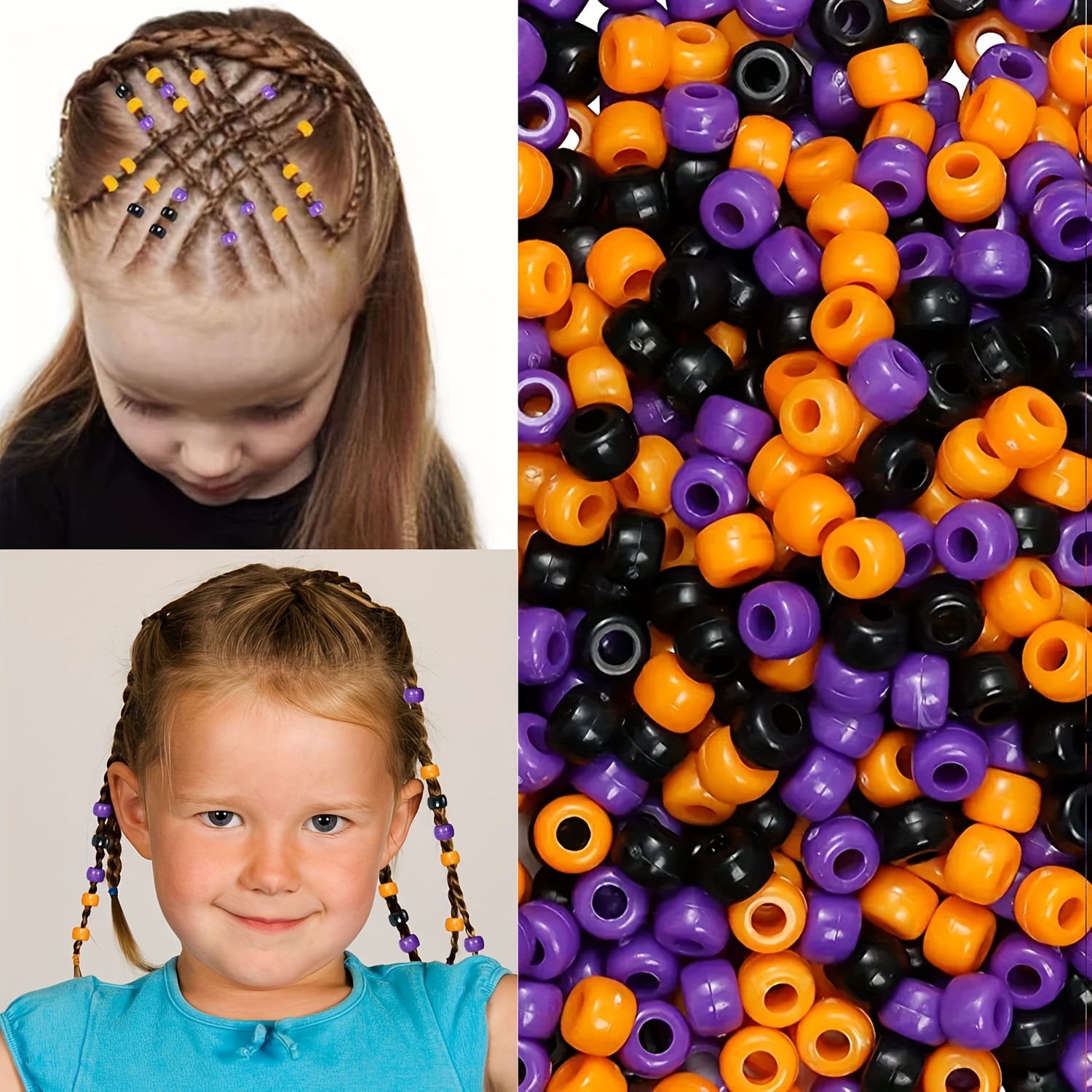 Pony Beads Set Including Quick Beader For Kid Hair Braids - Temu