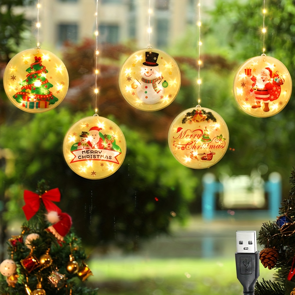 Guirlande Lumineuse LED En Forme D'étoile Galvanisée Pour Décoration De  Noël, Pendentif Pour Fenêtre, Salon, Atmosphère De Noël