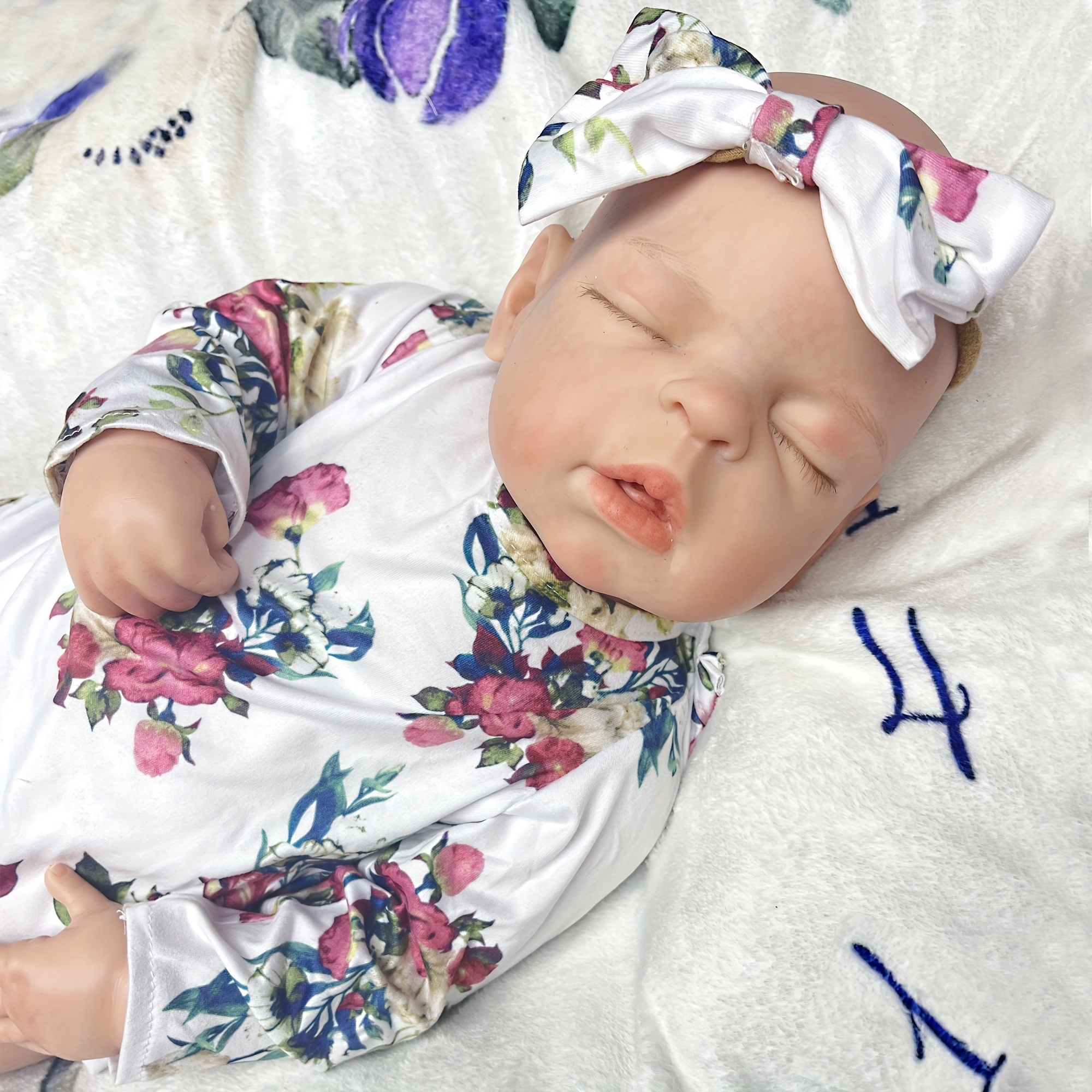 22 Inch/55cm All Silicone Big Sleeping Girl Reborn Doll - A Lifelike Full  Body Soft Solid Silicone Newborn Baby Doll Perfect for Collection Gift Hallo
