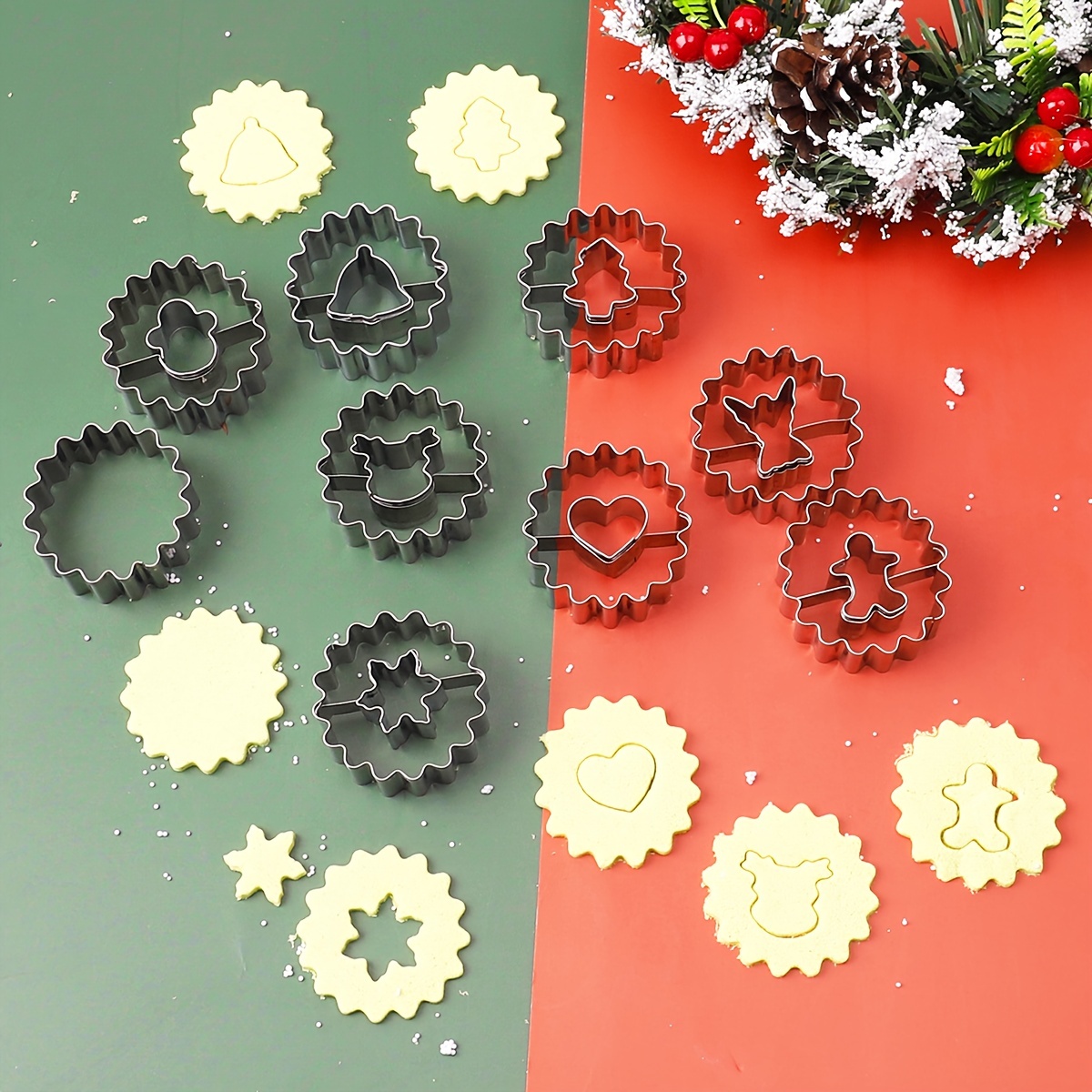 Christmas Cookie Cutters Stainless Steel Pastry Cutter Set - Temu