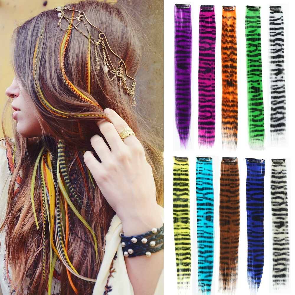 Two Tone Synthetic Feather Hair Extension 45 72 Cm Highlight Hairpiece