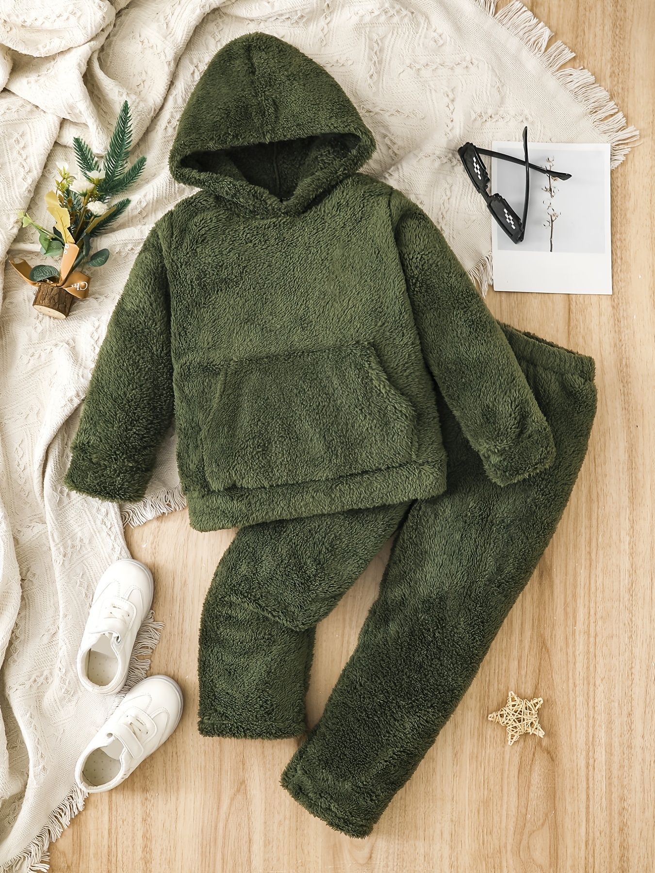 Happy Town Baby Clothes For Girls Boy Solid Color Zipper Hoodie And Sweatpants Outfits Fall Winter Toddler Sweatsuit (Black, 3-4 Yaers