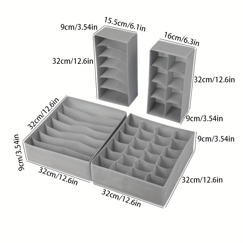 Foldable Underwear Clothes Storage Box - 24 Grids