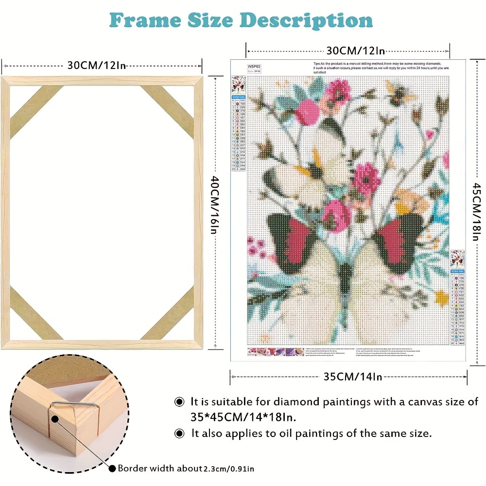Wooden Frame DIY Picture Frames Art Suitable for Home Decor Painting Digital Oil Painting Diamond Paintings, Size: 30*40CM