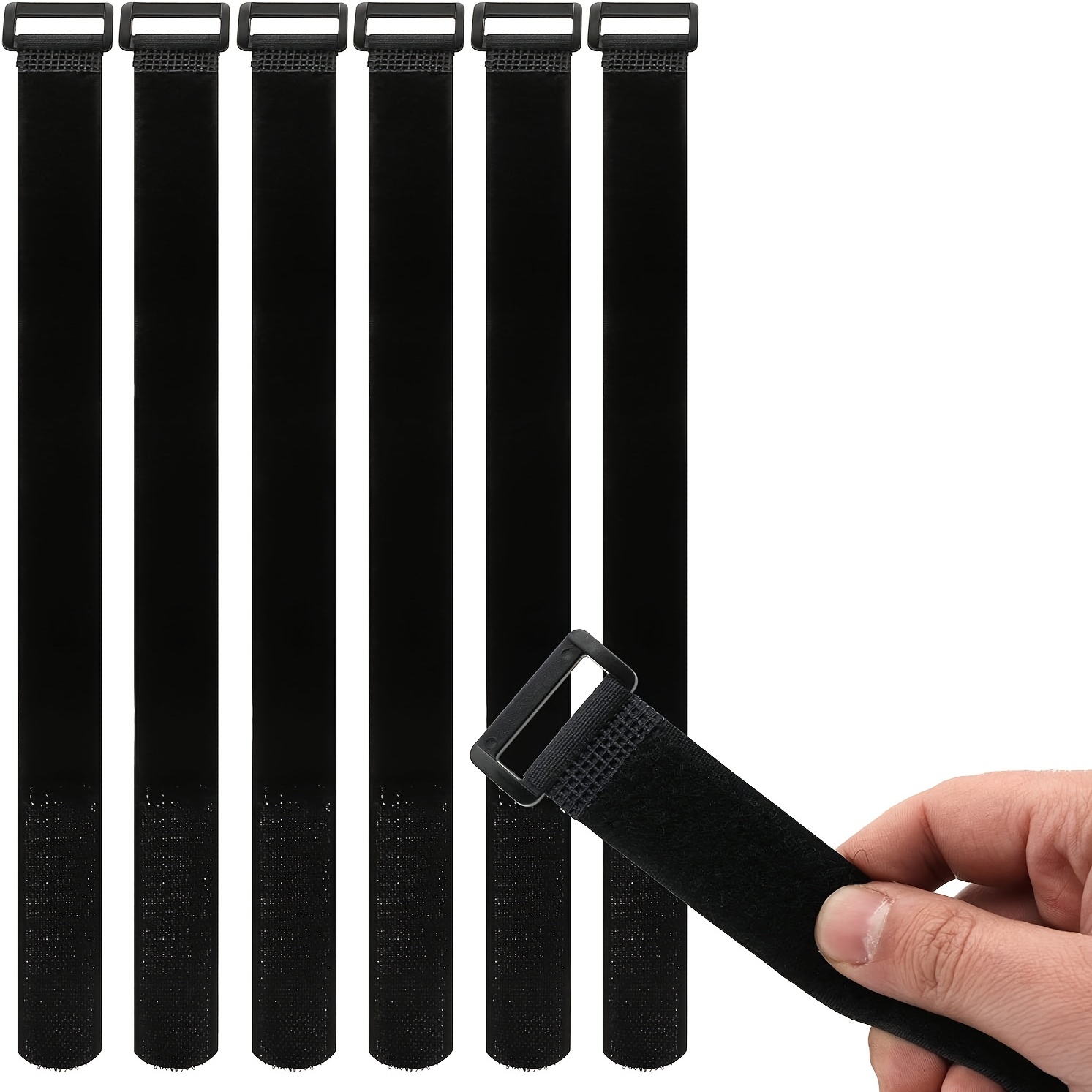 Secure Cable Ties 30 x 2 inch Heavy Duty Black Cinch Strap - 5 Pack