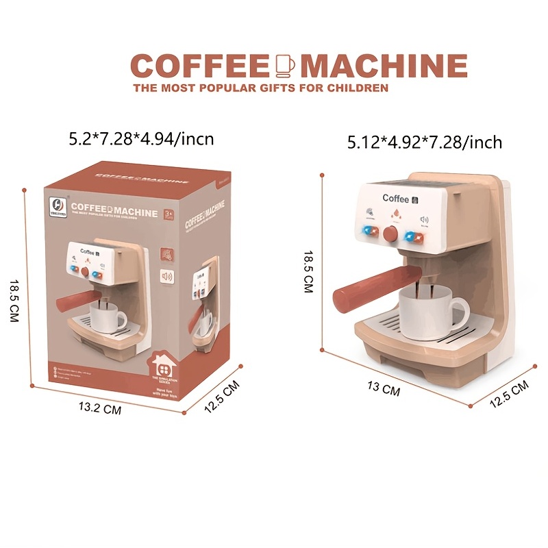 Children's Wooden Coffee Machine Toys Espresso Machine Game - Temu