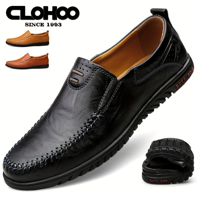

Clohoo Men's Fashion Handmade Comfortable Casual Loafers With Soft Sole