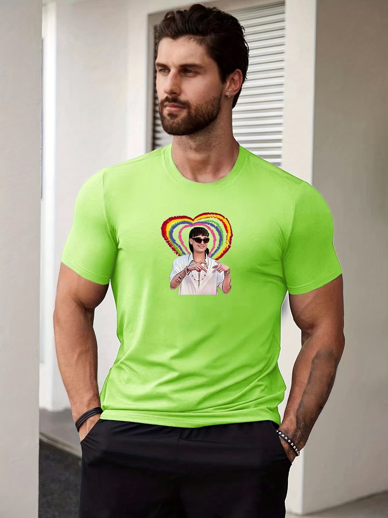 Neon green t hot sale shirts mens