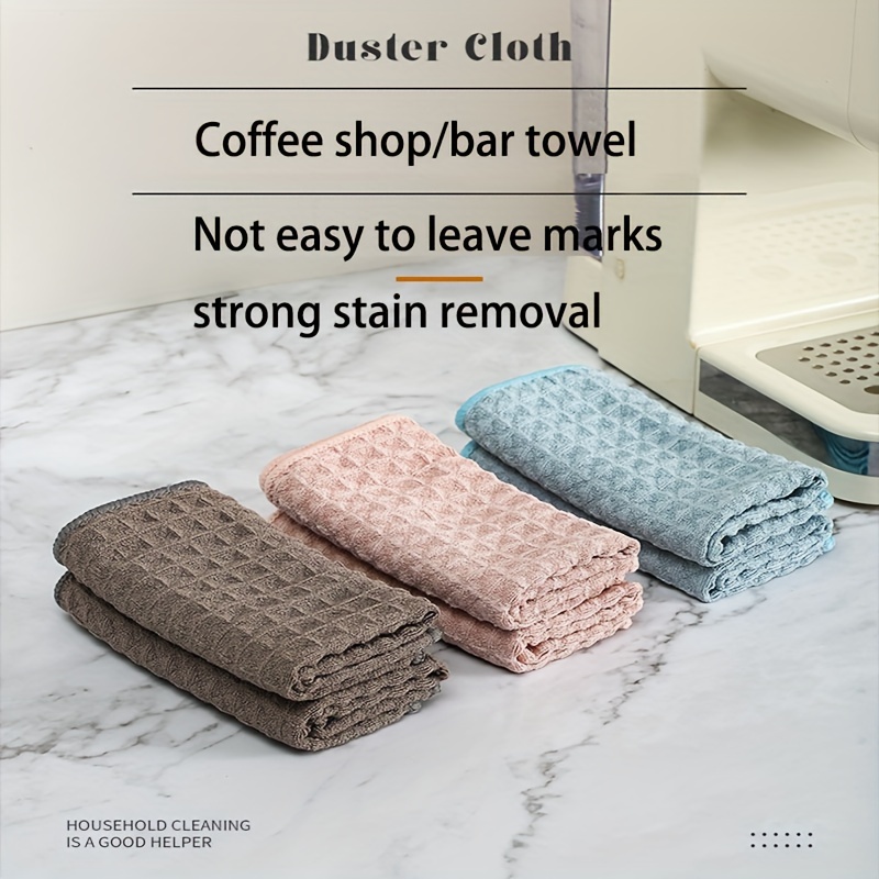 Waffle Square Towel Cleaning Cloth Coffee Bar Absorbent - Temu
