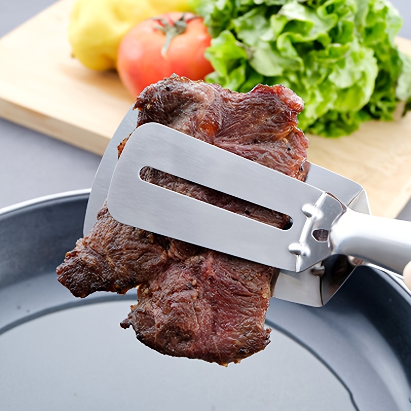 1pc Stainless Steel Frying Shovel Clip Multifunctional Steak - Temu