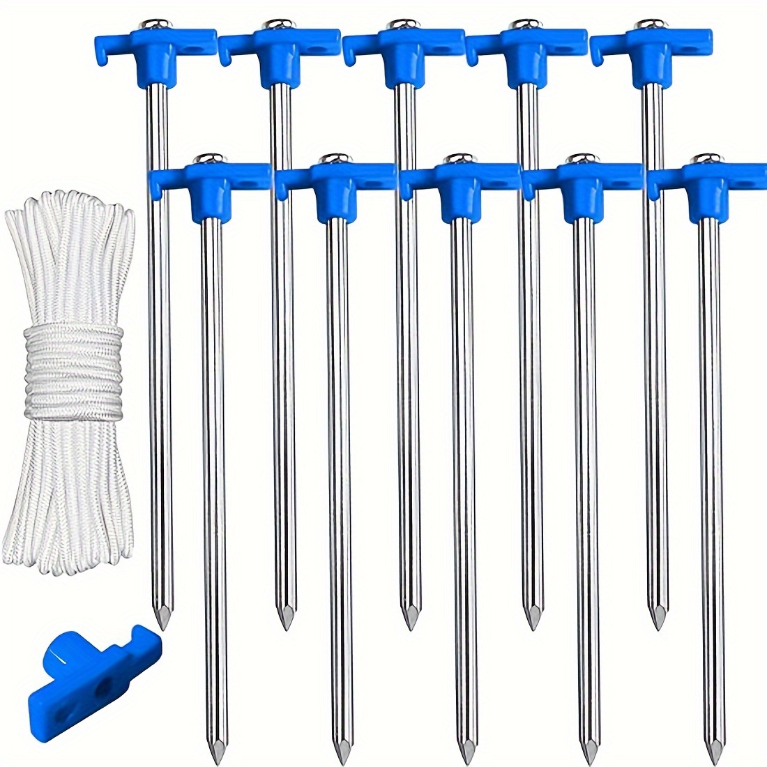 10pcs Stainless Steel Tent Stakes for Camping