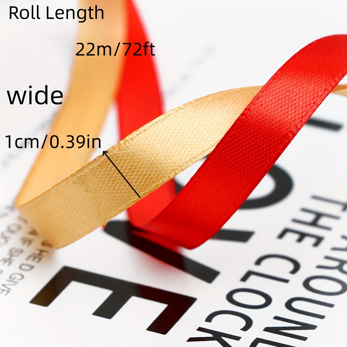 25 Yards Solid Color Fabric Ribbon For Gift Wrapping Crafts - Temu