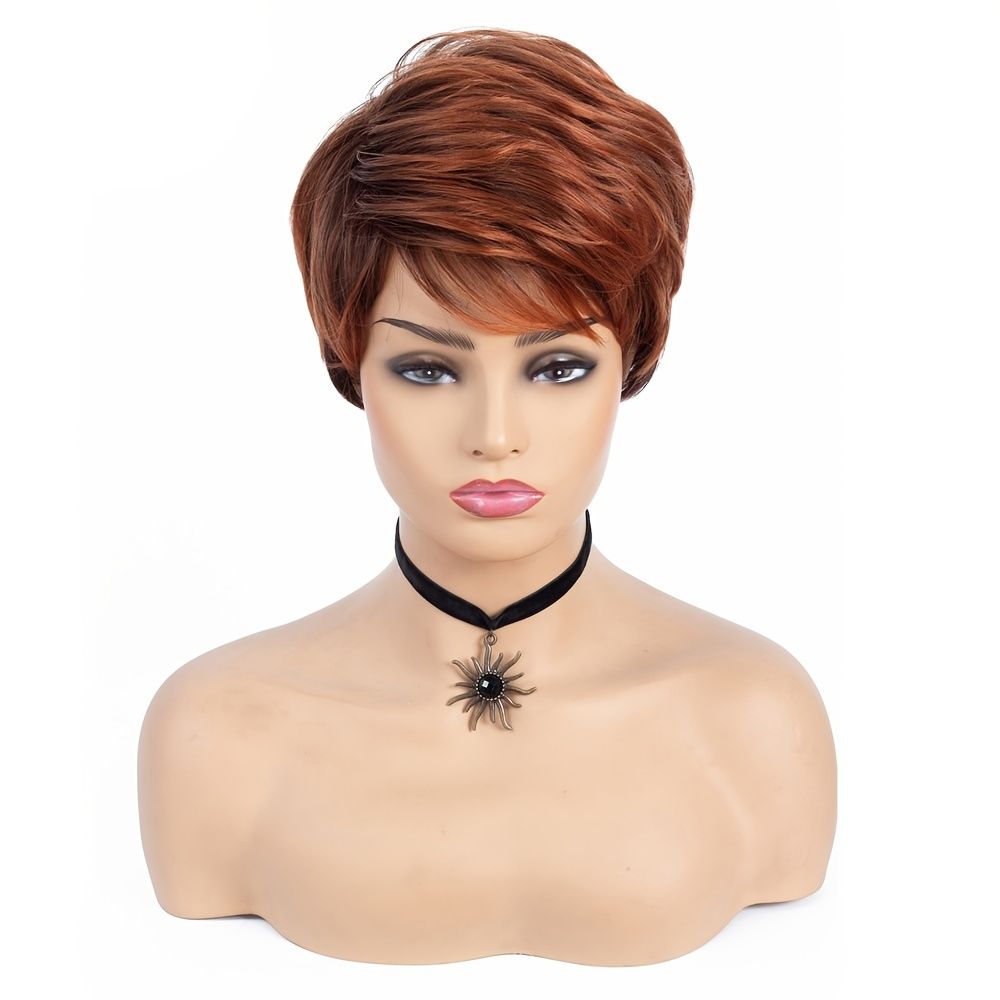 Short Pixie Cut Wig With Bangs For Women Natural Synthetic Wig Layered  Hairstyles Cosplay Costume Party Daily Use - Beauty & Personal Care - Temu