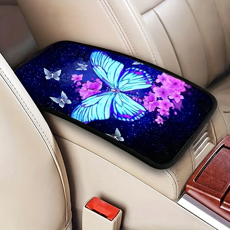 

Print Armrest Box Mat, Armrest Box Protector Center Console Cover Car Decoration Accessories