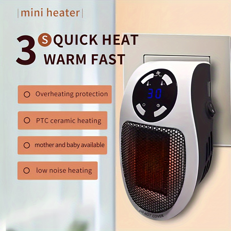Calentador de pared multifuncional para el hogar, calefactor de cerámica  con ventilador, calentador eléctrico inteligente móvil con Control remoto  en el baño - AliExpress