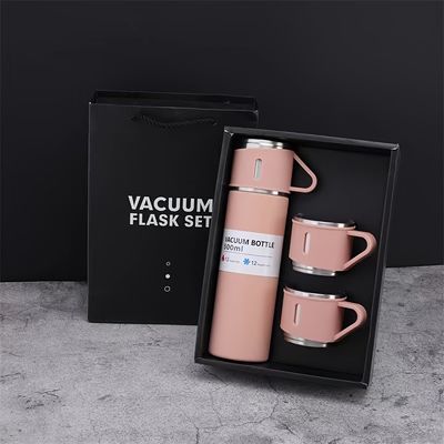 1pc/1Set Stainless Steel Thermal Cup, With Gift Box Set, Double Layer Leakproof Insulated Water Bottle, Keeps Hot And Cold Drinks For Hours, Suitable For Cycling, Backpacking, Office Or Car, Travel, School, Party, Camping