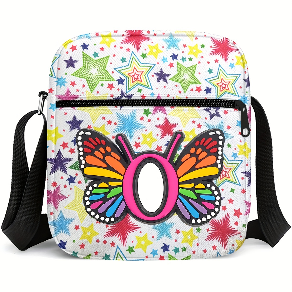 Initial Letter Butterfly Cross Body Bag Colorful Pentagram - Temu