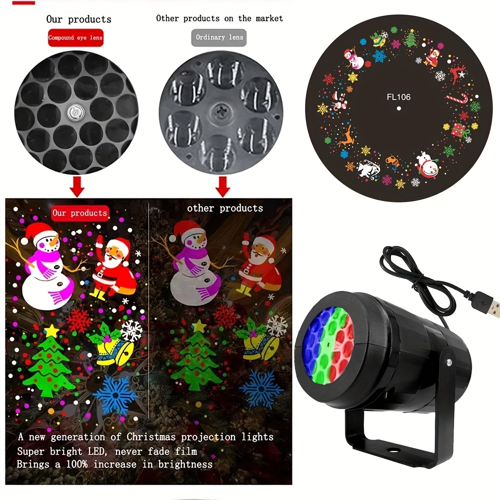 Lumières de Noël de Flocon de Neige A Mené la Fonction de Minuterie de  Contrôle à Distance de Lumière Laser Imperméable à l'Eau Projecteur de Noël  Extérieur 