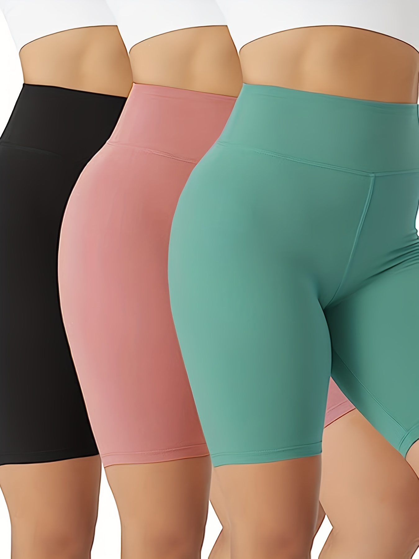 Women's Solid Color Seamless Hip Lifting Yoga Sports Shorts - Temu Canada