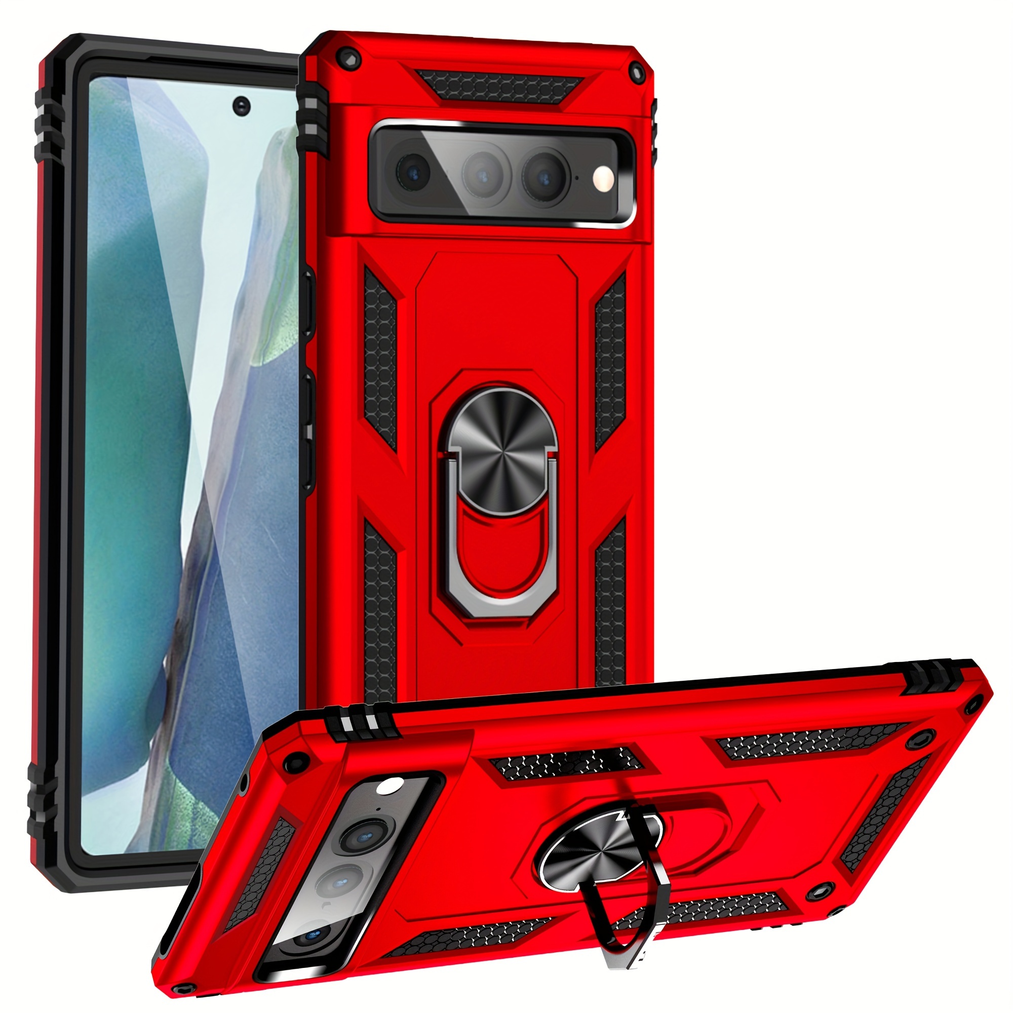 Military Kickstand Series Case for Google Pixel 7a (2023) - Red