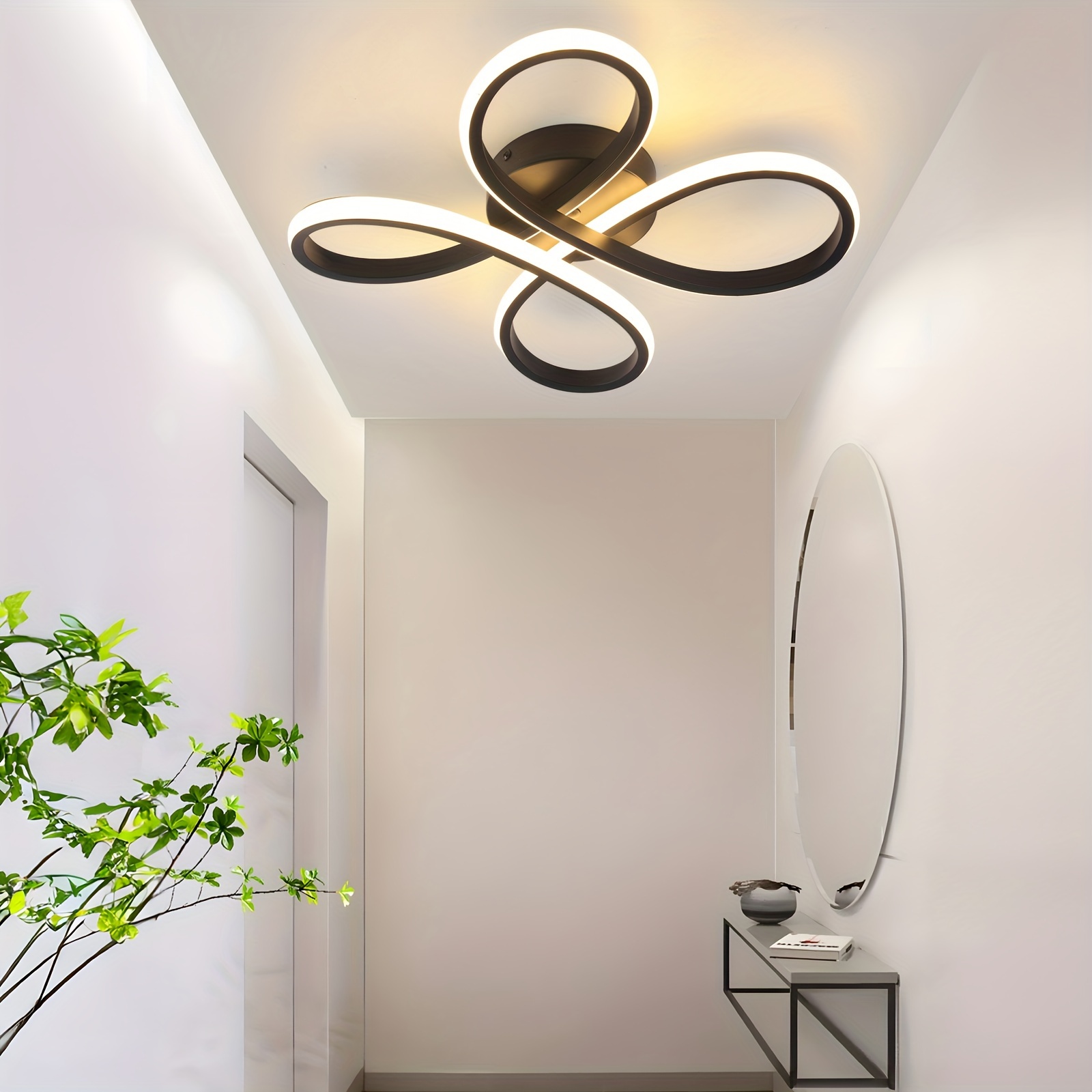 Lámpara de pared creativa moderna, luz led negra/blanca para interior, sala  de estar, dormitorio, mesita
