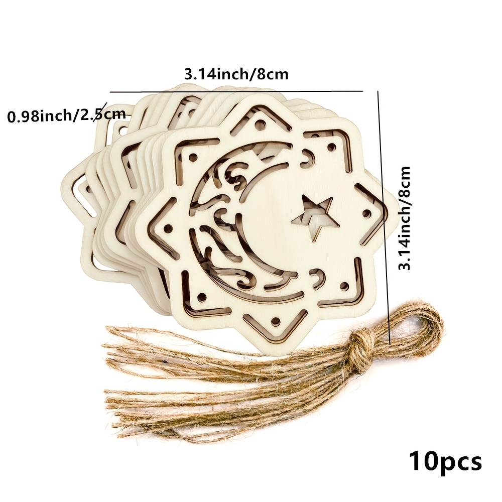 10Pcs Eid Mubarak Wooden Ornaments Pendant Ramadan Decoration For Home 2023  Muslim Islamic Party Supplies Ramadan Kareem Gifts Ramadan Kareem Holiday  Accessory Birthday Party Supplies Room Decor | Shop Now For Limited-Time