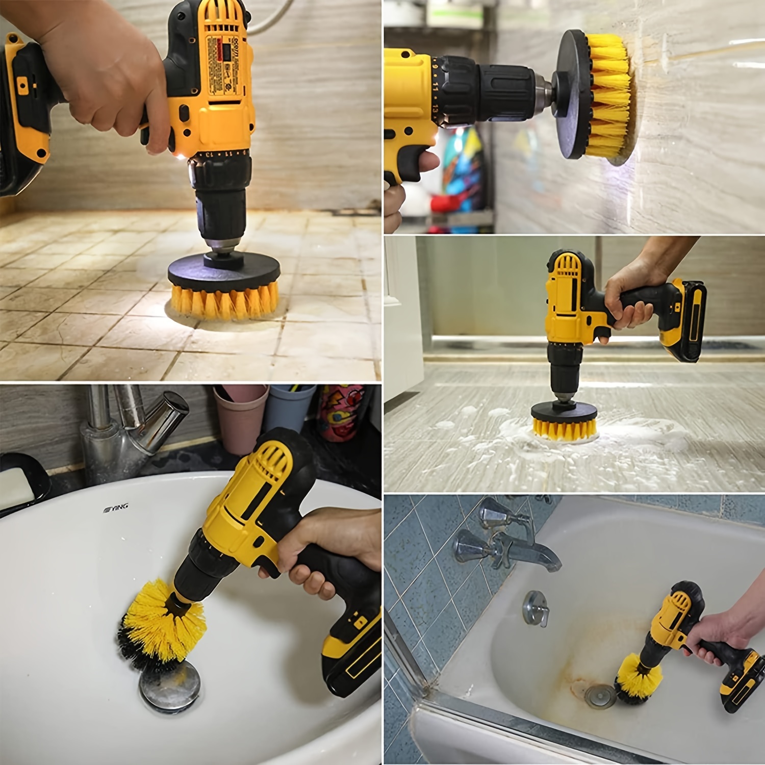 Mini Drill Brush Attachment Set Power Scrubber Cleaning - Temu