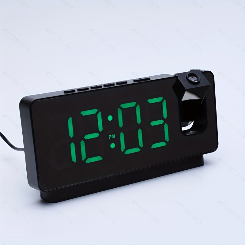 Despertador de escritorio LED digital Pantalla de espejo grande Reloj  Alarma USB