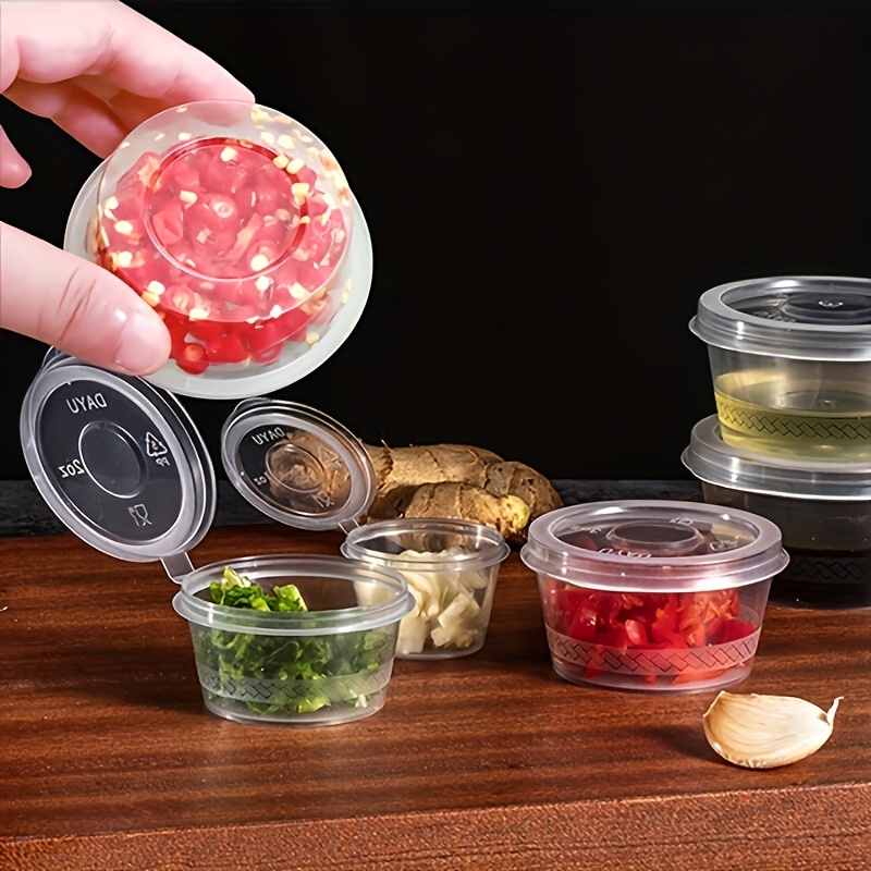 Transparent Disposable Sauce Boxes For Take-out, Packaging, And Seasoning -  Multipurpose Food Storage Box With Cover - Temu