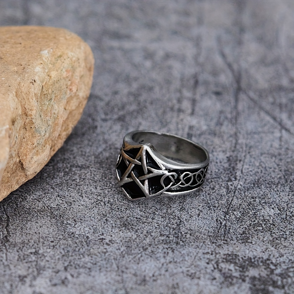 Men's Alloy Pentagram Ring